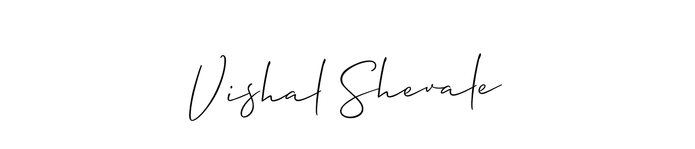 if you are searching for the best signature style for your name Vishal Shevale. so please give up your signature search. here we have designed multiple signature styles  using Allison_Script. Vishal Shevale signature style 2 images and pictures png