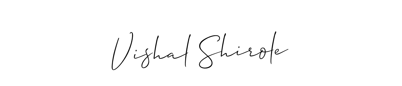 Design your own signature with our free online signature maker. With this signature software, you can create a handwritten (Allison_Script) signature for name Vishal Shirole. Vishal Shirole signature style 2 images and pictures png