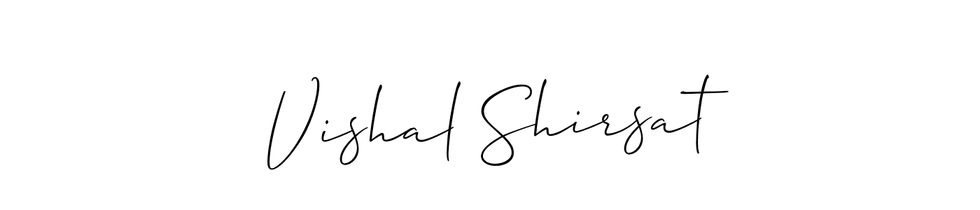 Vishal Shirsat stylish signature style. Best Handwritten Sign (Allison_Script) for my name. Handwritten Signature Collection Ideas for my name Vishal Shirsat. Vishal Shirsat signature style 2 images and pictures png