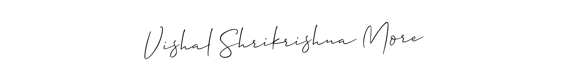 Similarly Allison_Script is the best handwritten signature design. Signature creator online .You can use it as an online autograph creator for name Vishal Shrikrishna More. Vishal Shrikrishna More signature style 2 images and pictures png