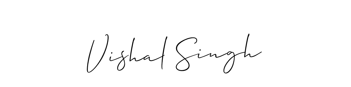 Use a signature maker to create a handwritten signature online. With this signature software, you can design (Allison_Script) your own signature for name Vishal Singh. Vishal Singh signature style 2 images and pictures png