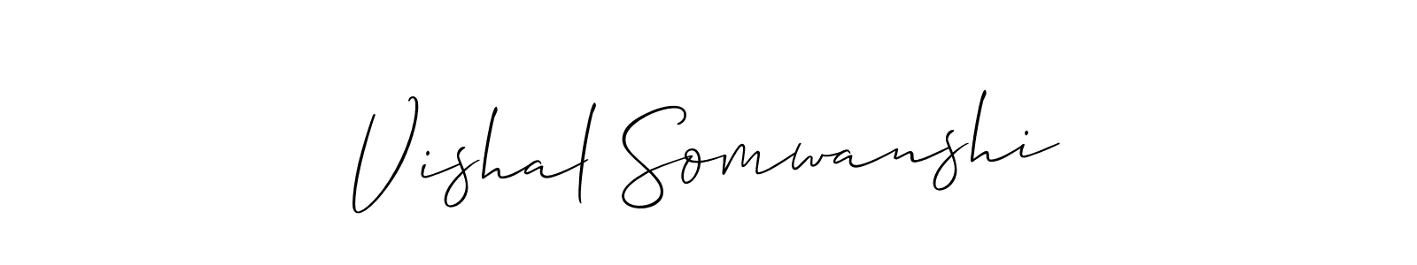 How to make Vishal Somwanshi signature? Allison_Script is a professional autograph style. Create handwritten signature for Vishal Somwanshi name. Vishal Somwanshi signature style 2 images and pictures png