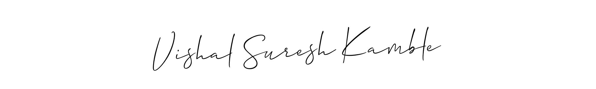 Also we have Vishal Suresh Kamble name is the best signature style. Create professional handwritten signature collection using Allison_Script autograph style. Vishal Suresh Kamble signature style 2 images and pictures png