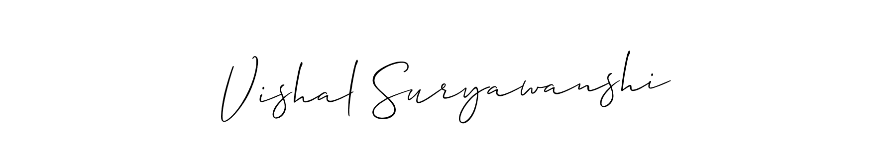 Use a signature maker to create a handwritten signature online. With this signature software, you can design (Allison_Script) your own signature for name Vishal Suryawanshi. Vishal Suryawanshi signature style 2 images and pictures png