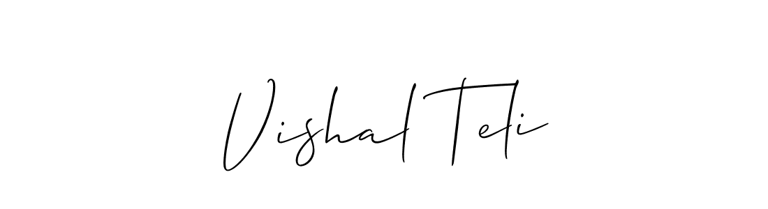 Make a beautiful signature design for name Vishal Teli. Use this online signature maker to create a handwritten signature for free. Vishal Teli signature style 2 images and pictures png