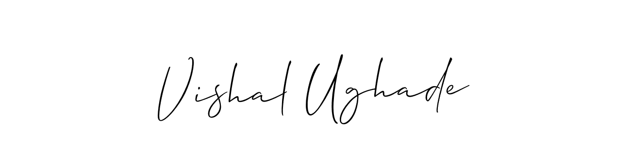 Create a beautiful signature design for name Vishal Ughade. With this signature (Allison_Script) fonts, you can make a handwritten signature for free. Vishal Ughade signature style 2 images and pictures png