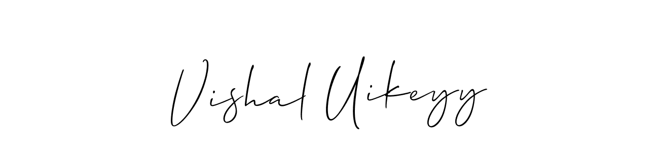 Also You can easily find your signature by using the search form. We will create Vishal Uikeyy name handwritten signature images for you free of cost using Allison_Script sign style. Vishal Uikeyy signature style 2 images and pictures png