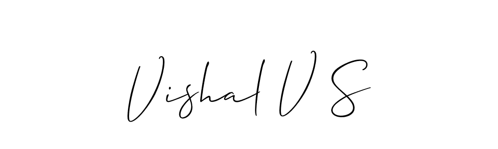 Similarly Allison_Script is the best handwritten signature design. Signature creator online .You can use it as an online autograph creator for name Vishal V S. Vishal V S signature style 2 images and pictures png