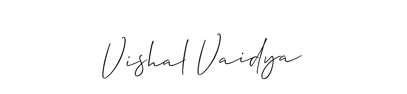 You should practise on your own different ways (Allison_Script) to write your name (Vishal Vaidya) in signature. don't let someone else do it for you. Vishal Vaidya signature style 2 images and pictures png