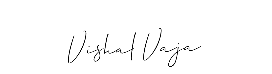 How to make Vishal Vaja signature? Allison_Script is a professional autograph style. Create handwritten signature for Vishal Vaja name. Vishal Vaja signature style 2 images and pictures png