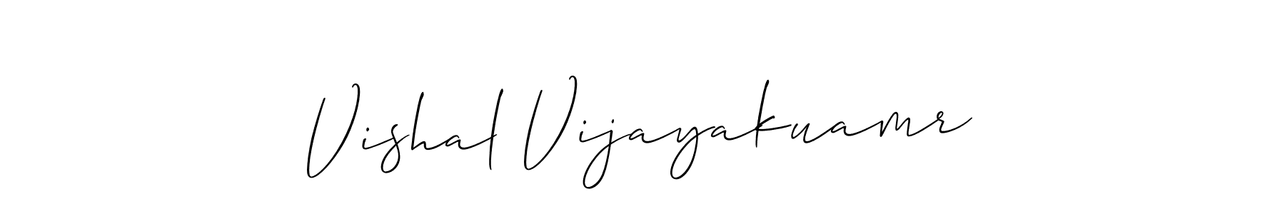 Create a beautiful signature design for name Vishal Vijayakuamr. With this signature (Allison_Script) fonts, you can make a handwritten signature for free. Vishal Vijayakuamr signature style 2 images and pictures png