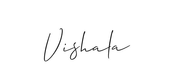 Similarly Allison_Script is the best handwritten signature design. Signature creator online .You can use it as an online autograph creator for name Vishala. Vishala signature style 2 images and pictures png