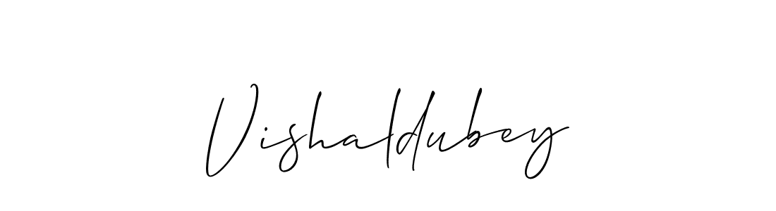 Also You can easily find your signature by using the search form. We will create Vishaldubey name handwritten signature images for you free of cost using Allison_Script sign style. Vishaldubey signature style 2 images and pictures png