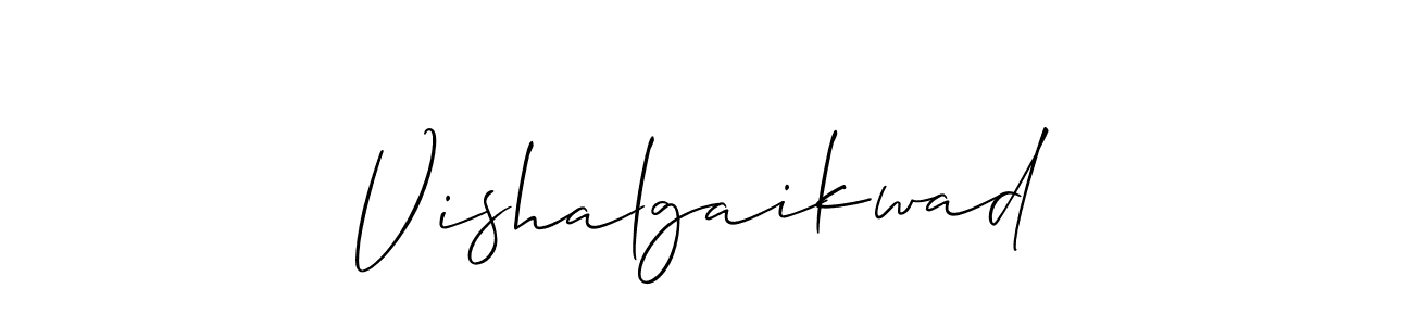 How to make Vishalgaikwad name signature. Use Allison_Script style for creating short signs online. This is the latest handwritten sign. Vishalgaikwad signature style 2 images and pictures png