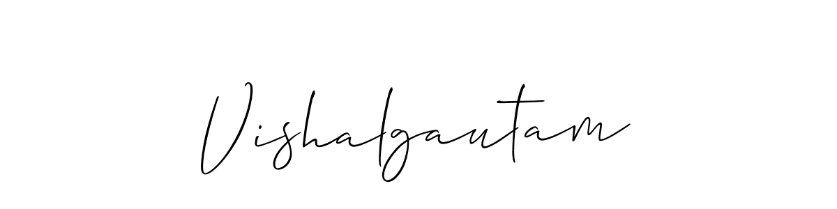 Allison_Script is a professional signature style that is perfect for those who want to add a touch of class to their signature. It is also a great choice for those who want to make their signature more unique. Get Vishalgautam name to fancy signature for free. Vishalgautam signature style 2 images and pictures png