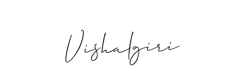 The best way (Allison_Script) to make a short signature is to pick only two or three words in your name. The name Vishalgiri include a total of six letters. For converting this name. Vishalgiri signature style 2 images and pictures png