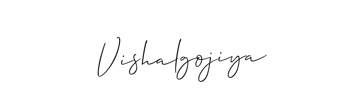 Make a short Vishalgojiya signature style. Manage your documents anywhere anytime using Allison_Script. Create and add eSignatures, submit forms, share and send files easily. Vishalgojiya signature style 2 images and pictures png