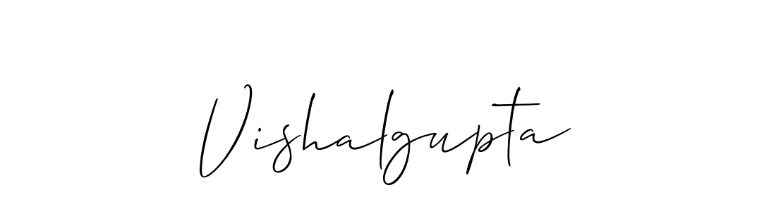 How to make Vishalgupta signature? Allison_Script is a professional autograph style. Create handwritten signature for Vishalgupta name. Vishalgupta signature style 2 images and pictures png