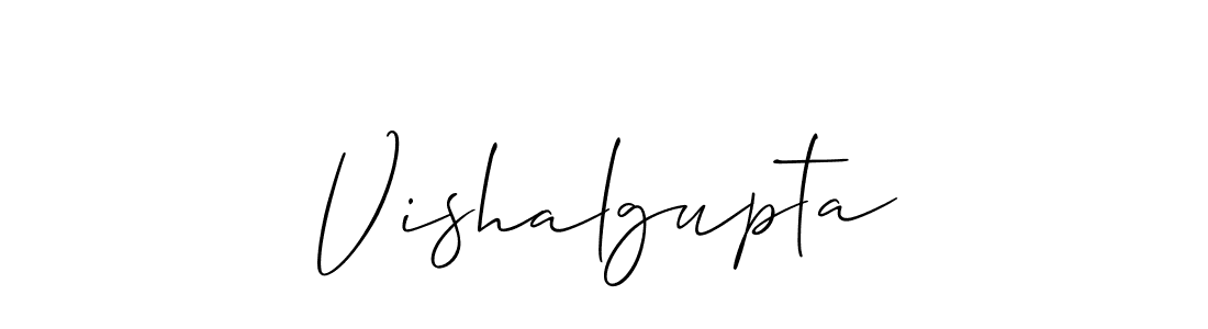 How to make Vishalgupta signature? Allison_Script is a professional autograph style. Create handwritten signature for Vishalgupta name. Vishalgupta signature style 2 images and pictures png