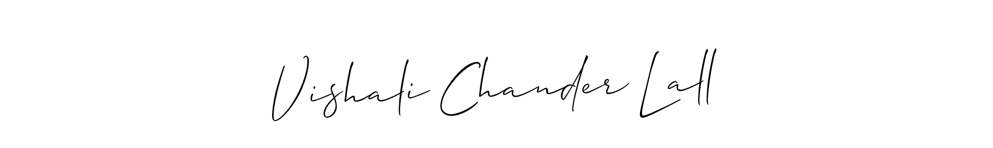 Design your own signature with our free online signature maker. With this signature software, you can create a handwritten (Allison_Script) signature for name Vishali Chander Lall. Vishali Chander Lall signature style 2 images and pictures png