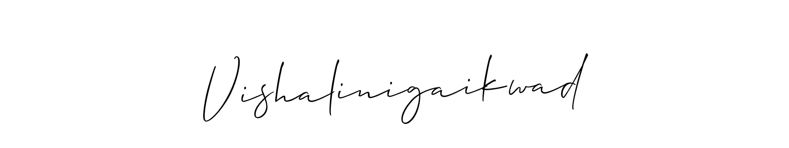 Also we have Vishalinigaikwad name is the best signature style. Create professional handwritten signature collection using Allison_Script autograph style. Vishalinigaikwad signature style 2 images and pictures png