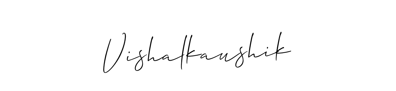 It looks lik you need a new signature style for name Vishalkaushik. Design unique handwritten (Allison_Script) signature with our free signature maker in just a few clicks. Vishalkaushik signature style 2 images and pictures png