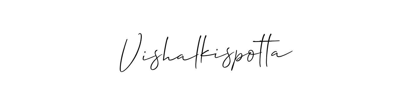 Create a beautiful signature design for name Vishalkispotta. With this signature (Allison_Script) fonts, you can make a handwritten signature for free. Vishalkispotta signature style 2 images and pictures png