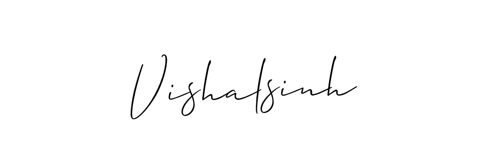 Design your own signature with our free online signature maker. With this signature software, you can create a handwritten (Allison_Script) signature for name Vishalsinh. Vishalsinh signature style 2 images and pictures png