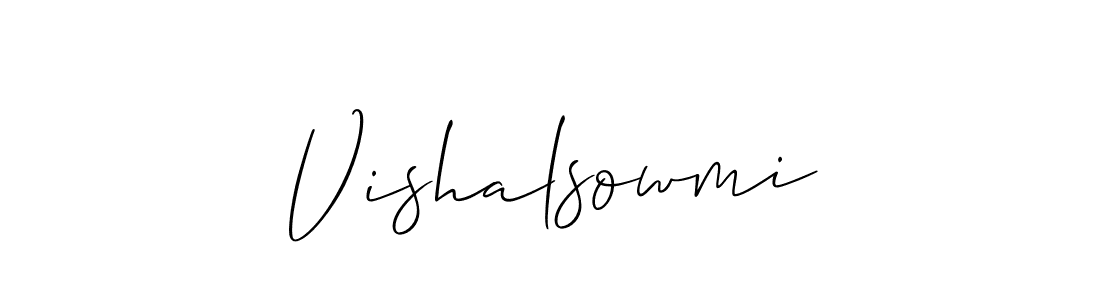 The best way (Allison_Script) to make a short signature is to pick only two or three words in your name. The name Vishalsowmi include a total of six letters. For converting this name. Vishalsowmi signature style 2 images and pictures png