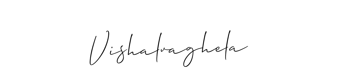 if you are searching for the best signature style for your name Vishalvaghela. so please give up your signature search. here we have designed multiple signature styles  using Allison_Script. Vishalvaghela signature style 2 images and pictures png