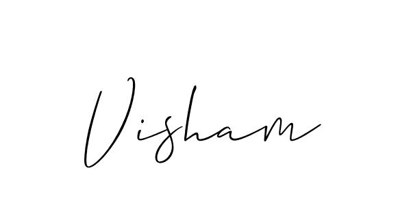 if you are searching for the best signature style for your name Visham. so please give up your signature search. here we have designed multiple signature styles  using Allison_Script. Visham signature style 2 images and pictures png