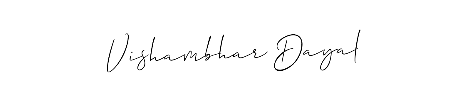 Make a beautiful signature design for name Vishambhar Dayal. Use this online signature maker to create a handwritten signature for free. Vishambhar Dayal signature style 2 images and pictures png