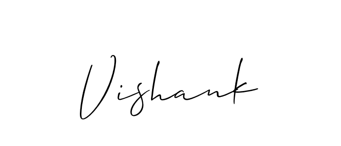 You should practise on your own different ways (Allison_Script) to write your name (Vishank) in signature. don't let someone else do it for you. Vishank signature style 2 images and pictures png