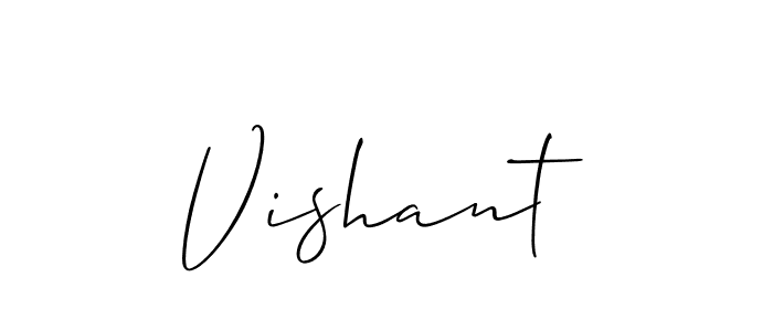 Best and Professional Signature Style for Vishant. Allison_Script Best Signature Style Collection. Vishant signature style 2 images and pictures png