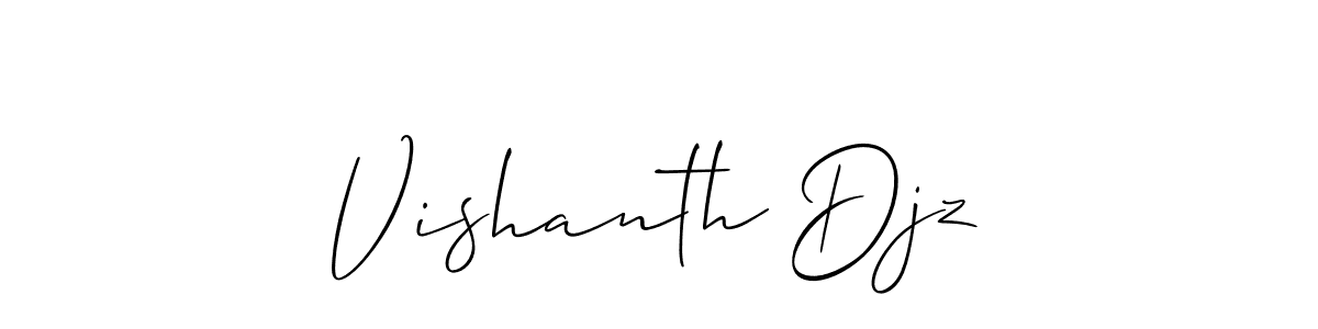 Create a beautiful signature design for name Vishanth Djz. With this signature (Allison_Script) fonts, you can make a handwritten signature for free. Vishanth Djz signature style 2 images and pictures png