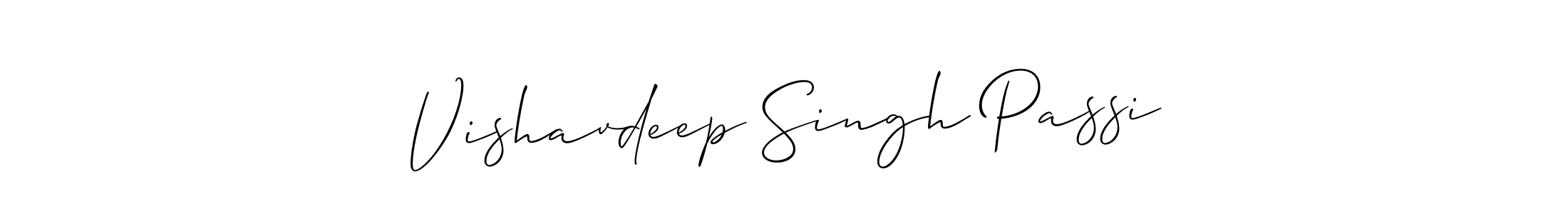 This is the best signature style for the Vishavdeep Singh Passi name. Also you like these signature font (Allison_Script). Mix name signature. Vishavdeep Singh Passi signature style 2 images and pictures png