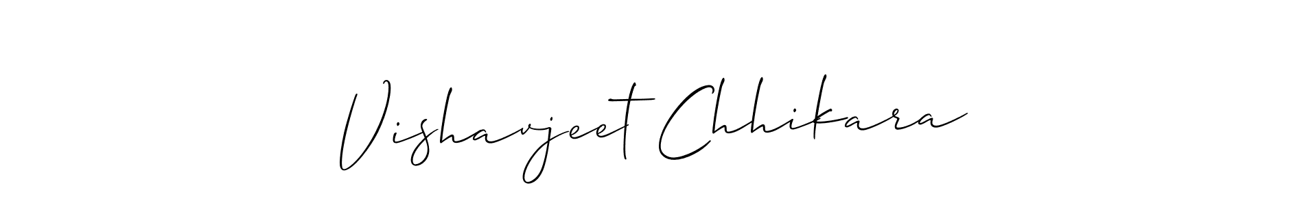 This is the best signature style for the Vishavjeet Chhikara name. Also you like these signature font (Allison_Script). Mix name signature. Vishavjeet Chhikara signature style 2 images and pictures png