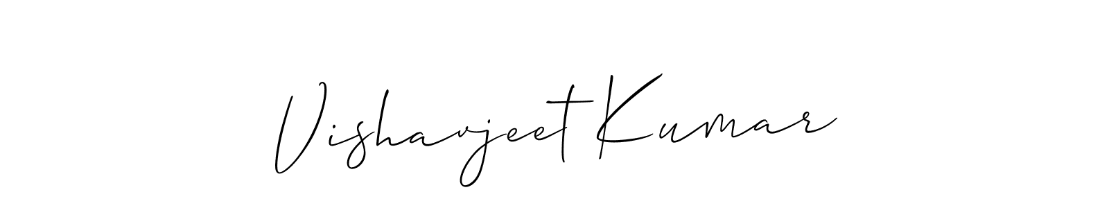 How to Draw Vishavjeet Kumar signature style? Allison_Script is a latest design signature styles for name Vishavjeet Kumar. Vishavjeet Kumar signature style 2 images and pictures png