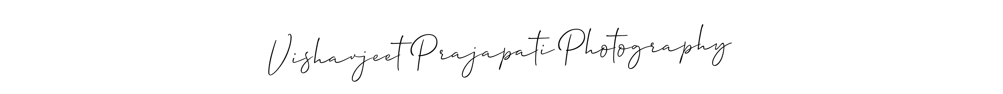 Vishavjeet Prajapati Photography stylish signature style. Best Handwritten Sign (Allison_Script) for my name. Handwritten Signature Collection Ideas for my name Vishavjeet Prajapati Photography. Vishavjeet Prajapati Photography signature style 2 images and pictures png