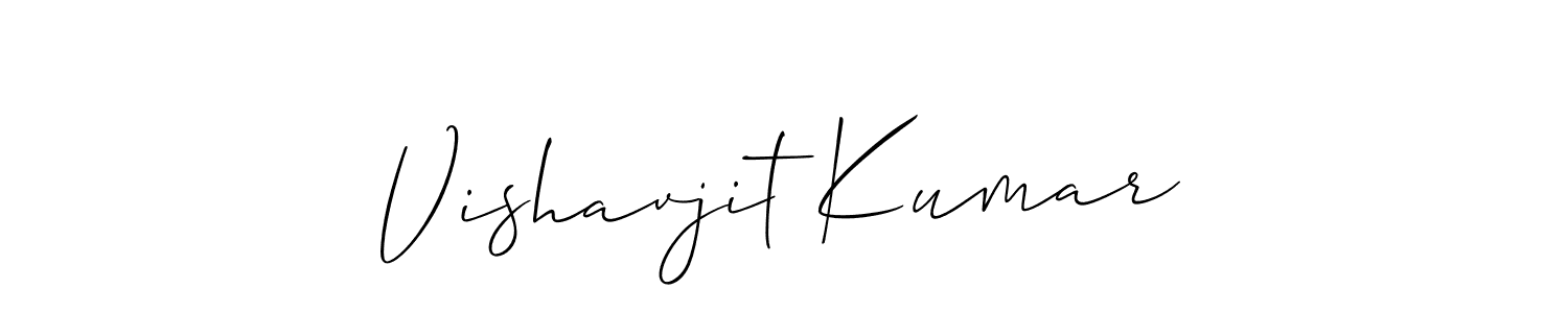 Create a beautiful signature design for name Vishavjit Kumar. With this signature (Allison_Script) fonts, you can make a handwritten signature for free. Vishavjit Kumar signature style 2 images and pictures png