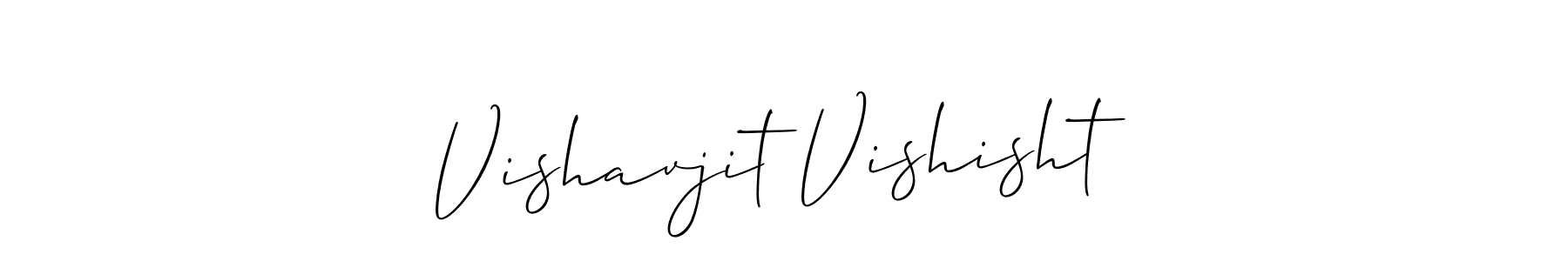 Make a beautiful signature design for name Vishavjit Vishisht. Use this online signature maker to create a handwritten signature for free. Vishavjit Vishisht signature style 2 images and pictures png