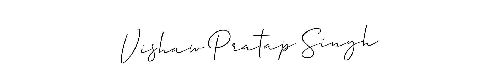 Use a signature maker to create a handwritten signature online. With this signature software, you can design (Allison_Script) your own signature for name Vishaw Pratap Singh. Vishaw Pratap Singh signature style 2 images and pictures png