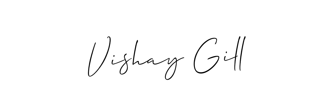 Make a short Vishay Gill signature style. Manage your documents anywhere anytime using Allison_Script. Create and add eSignatures, submit forms, share and send files easily. Vishay Gill signature style 2 images and pictures png