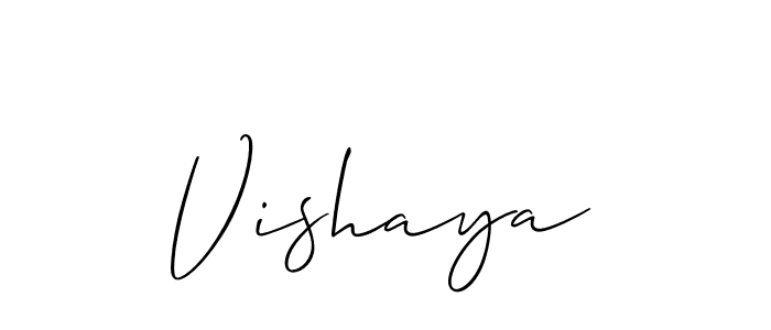 Design your own signature with our free online signature maker. With this signature software, you can create a handwritten (Allison_Script) signature for name Vishaya. Vishaya signature style 2 images and pictures png