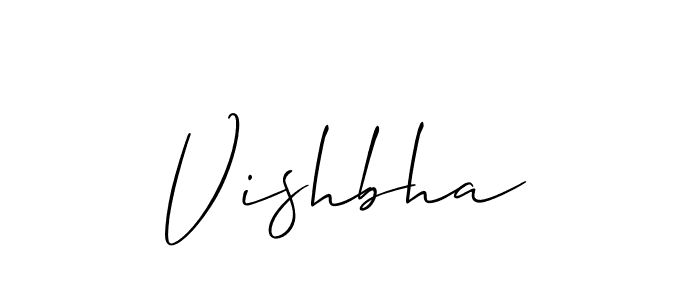 Also You can easily find your signature by using the search form. We will create Vishbha name handwritten signature images for you free of cost using Allison_Script sign style. Vishbha signature style 2 images and pictures png