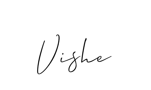 It looks lik you need a new signature style for name Vishe. Design unique handwritten (Allison_Script) signature with our free signature maker in just a few clicks. Vishe signature style 2 images and pictures png