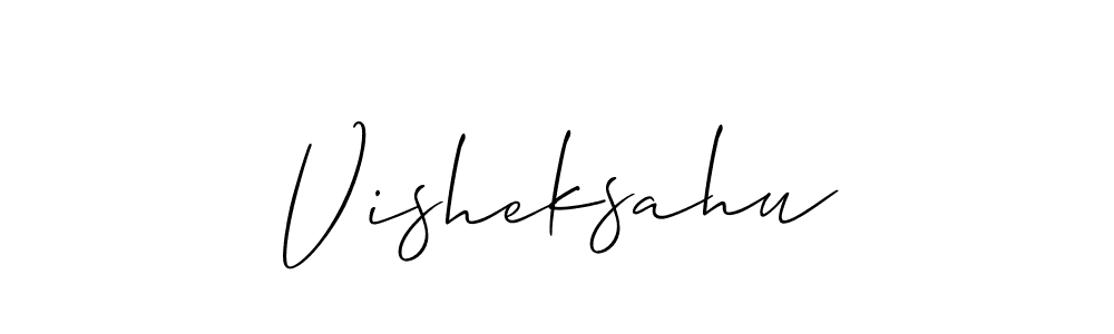 Use a signature maker to create a handwritten signature online. With this signature software, you can design (Allison_Script) your own signature for name Visheksahu. Visheksahu signature style 2 images and pictures png