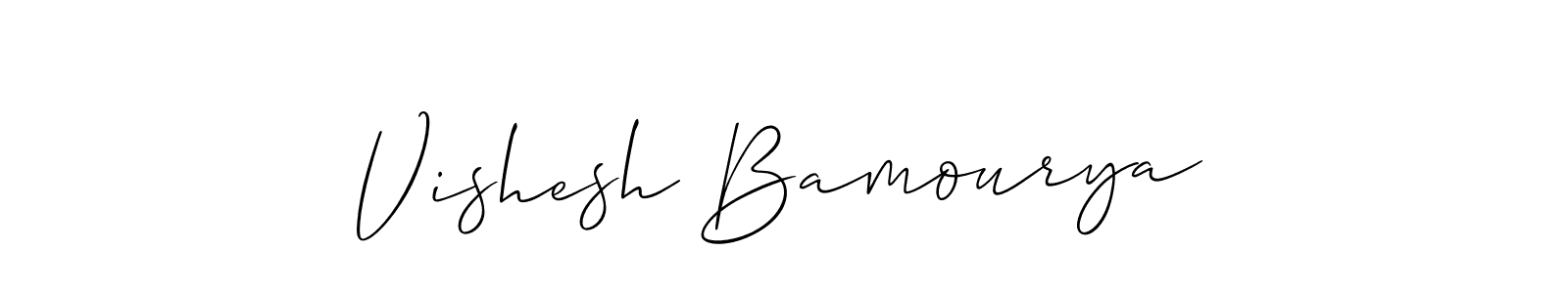 How to Draw Vishesh Bamourya signature style? Allison_Script is a latest design signature styles for name Vishesh Bamourya. Vishesh Bamourya signature style 2 images and pictures png