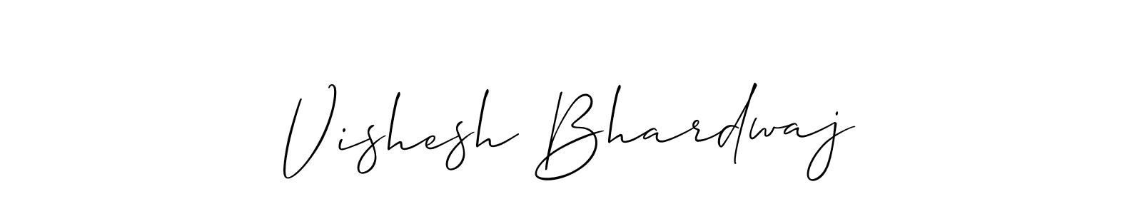 Create a beautiful signature design for name Vishesh Bhardwaj. With this signature (Allison_Script) fonts, you can make a handwritten signature for free. Vishesh Bhardwaj signature style 2 images and pictures png