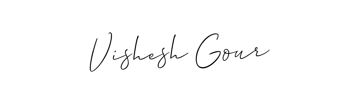 Best and Professional Signature Style for Vishesh Gour. Allison_Script Best Signature Style Collection. Vishesh Gour signature style 2 images and pictures png